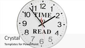  Presentation with once upon a time text - Slides with timekeeeping - classic school clock background and a white colored foreground