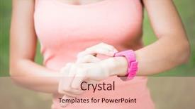  Presentation with woman sport - Colorful presentation theme enhanced with timekeeeping - healthy sport woman using smart backdrop and a  colored foreground