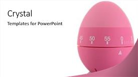  Presentation with pink white - PPT theme enhanced with timekeeeping - pink egg timer isolated background and a white colored foreground