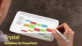  Presentation with timeline - PPT theme enhanced with timeline - business woman schedule her weekly background and a tawny brown colored foreground