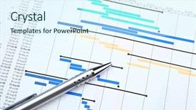  Presentation with timeline - Presentation theme with timeline - chart and pen background and a cool aqua colored foreground