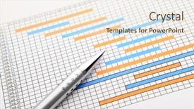  Presentation with timeline - Slide deck having timeline - gantt chart and pen background and a cream colored foreground