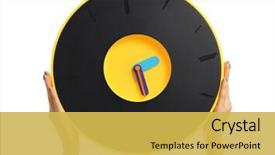  Presentation with timeline - Slides enhanced with career timeline - woman's hands holding a clock background and a yellow colored foreground