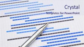  Presentation with blood flow vessel flowing - Colorful presentation theme enhanced with timeline chart - project work flow and pen backdrop and a sky blue colored foreground