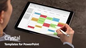  Presentation with timeline - Cool new presentation design with timeline dates times - business woman schedule her weekly backdrop and a tawny brown colored foreground