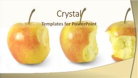  Presentation with timeline - Amazing theme having timeline of eating an apple backdrop and a  colored foreground