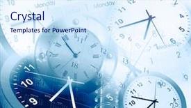  Presentation with water drops in blue tone - Presentation design enhanced with timepiece - clocks and calendars composite blue background and a sky blue colored foreground