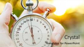  Presentation with timer - Presentation having timer - old chronometer background and a mint green colored foreground