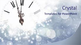  Presentation with end times - PPT theme having end times - new year's at midnight background and a sky blue colored foreground