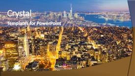  Presentation with taxi cabs new york city - Audience pleasing theme consisting of times square - new york city skyline backdrop and a  colored foreground