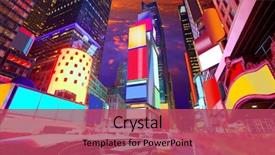  Presentation with new york - Slides consisting of times square manhattan new york background and a red colored foreground