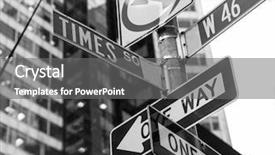  Presentation with times square - Slide deck enhanced with times square signs w 46 background and a gray colored foreground