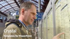  Presentation with train - Slide set enhanced with background global logistic express delivery background and a  colored foreground.