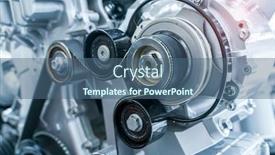  Presentation with car engine - PPT theme enhanced with timing-chain-of-car-tensioners background and a ocean colored foreground
