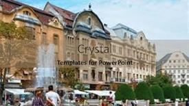  Presentation with fishes - Cool new PPT theme with timisoara-romania-july-29-2015 backdrop and a coral colored foreground