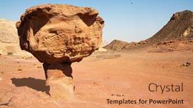  Presentation with depression - PPT theme consisting of timna-valley-is-a-depression background and a coral colored foreground