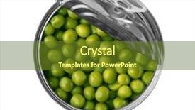  Presentation with white green - Amazing presentation design having tin can with green peas backdrop and a tawny brown colored foreground