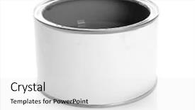  Presentation with paint - Audience pleasing PPT layouts consisting of tin can with grey paint backdrop and a white colored foreground