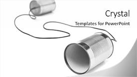  Presentation with telephone - PPT theme enhanced with antique things - can telephone background and a white colored foreground