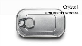  Presentation with canned fish - PPT theme having tinned fish - canned container isolated on white background and a white colored foreground