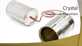  Presentation with old fashioned - Slides consisting of old fashioned can phone connected background and a white colored foreground