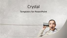  Presentation with deaf - Slide set featuring telephone communication - woman using deaf phone mixed background and a light gray colored foreground