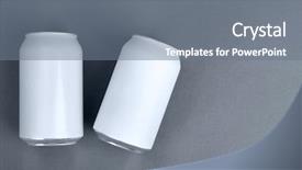  Presentation with tin mining - Slides having tin cans on grey background background and a  colored foreground