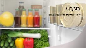  Presentation with refrigerator - Slides enhanced with tin cans on refrigerator door background and a lemonade colored foreground
