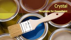  Presentation with energy drinks in metal cans - Audience pleasing PPT layouts consisting of tin cans with color paint backdrop and a  colored foreground