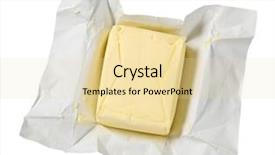  Presentation with butter - Amazing presentation design having tin foil - block of fresh butter backdrop and a lemonade colored foreground