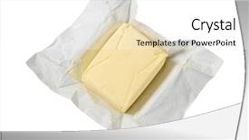  Presentation with butter - PPT layouts with tin foil - block of fresh butter background and a white colored foreground