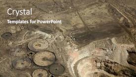  Presentation with nevada desert - PPT layouts with tins mining - tin quarry in the nevada background and a violet colored foreground