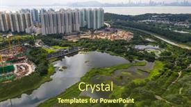  Presentation with wetland - Amazing presentation theme having tin-shui-wai-hong-kong backdrop and a tawny brown colored foreground