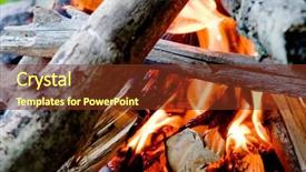  Presentation with camp - Presentation theme enhanced with tinder - camp fire in the outdoors background and a tawny brown colored foreground