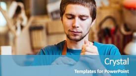  Presentation with furniture - Amazing presentation having tinder - portrait of focused young man backdrop and a teal colored foreground