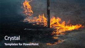  Presentation with dry - Cool new presentation theme with tinder - wildfrire - dry grass burning backdrop and a wine colored foreground