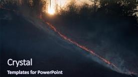  Presentation with dry - Audience pleasing presentation consisting of tinder - wildfrire - dry grass burning backdrop and a wine colored foreground