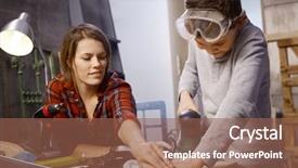  Presentation with workshop - Slides featuring top 10 - mother and son tinkering background and a violet colored foreground