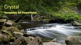  Presentation with water park - Presentation design consisting of tinkers-creek-in-ohio background and a tawny brown colored foreground