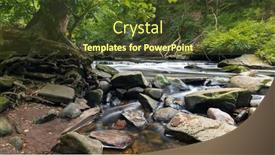  Presentation with falls - PPT theme with tinkers-creek-in-ohio background and a tawny brown colored foreground