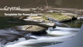  Presentation with water park - Presentation theme featuring tinkers-creek-in-ohio background and a tawny brown colored foreground