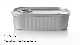  Presentation with monarch butterfly isolated on white - Slide set featuring tinned fish - tin can isolated on white background and a  colored foreground