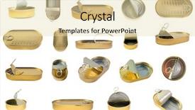  Presentation with background - Slides featuring tinned fish - tins collection can with sprats background and a lemonade colored foreground