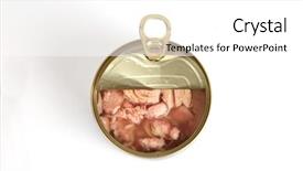  Presentation with tuna - Amazing PPT theme having tinned tuna 2 backdrop and a white colored foreground
