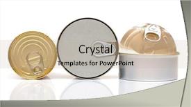  Presentation with pulses food assortment legume - Audience pleasing presentation design consisting of tinplater - assortment of food tin can backdrop and a mint green colored foreground