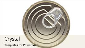  Presentation with lid - Colorful theme enhanced with tinplater - isolated lid of tin can backdrop and a  colored foreground