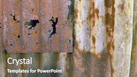  Presentation with texture steel sheet rust corrosion - Slide deck featuring tinplater - old rust wall texture background and a violet colored foreground
