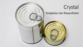  Presentation with preserved - Colorful presentation design enhanced with tinplater - preserved food backdrop and a  colored foreground