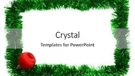  Presentation with new year - PPT layouts with tinsel - new year frame background and a white colored foreground