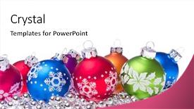  Presentation with white christmas - Beautiful theme featuring tinsel isolated on white background backdrop and a white colored foreground